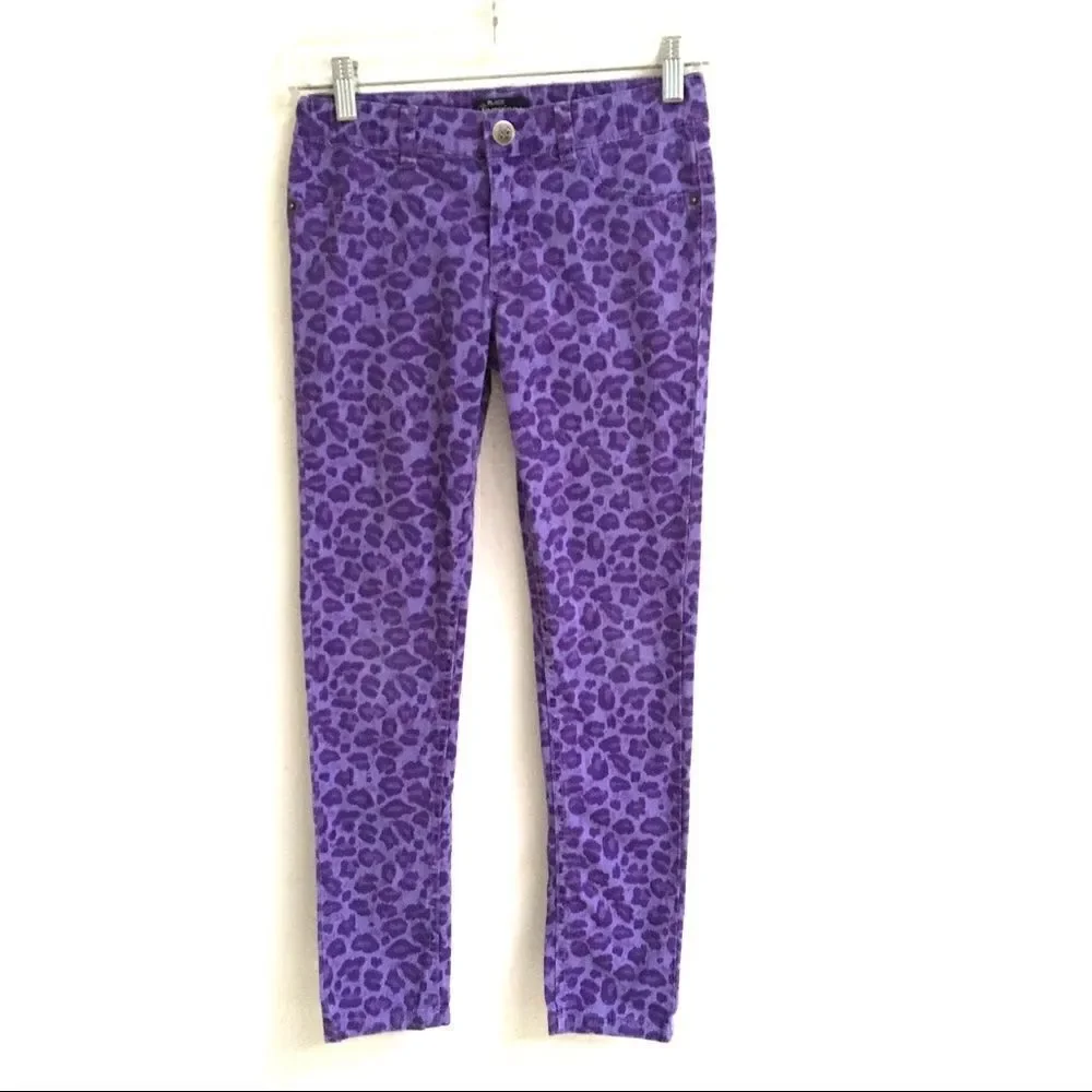 ‎Children’s Place purple leopard print jeans 12